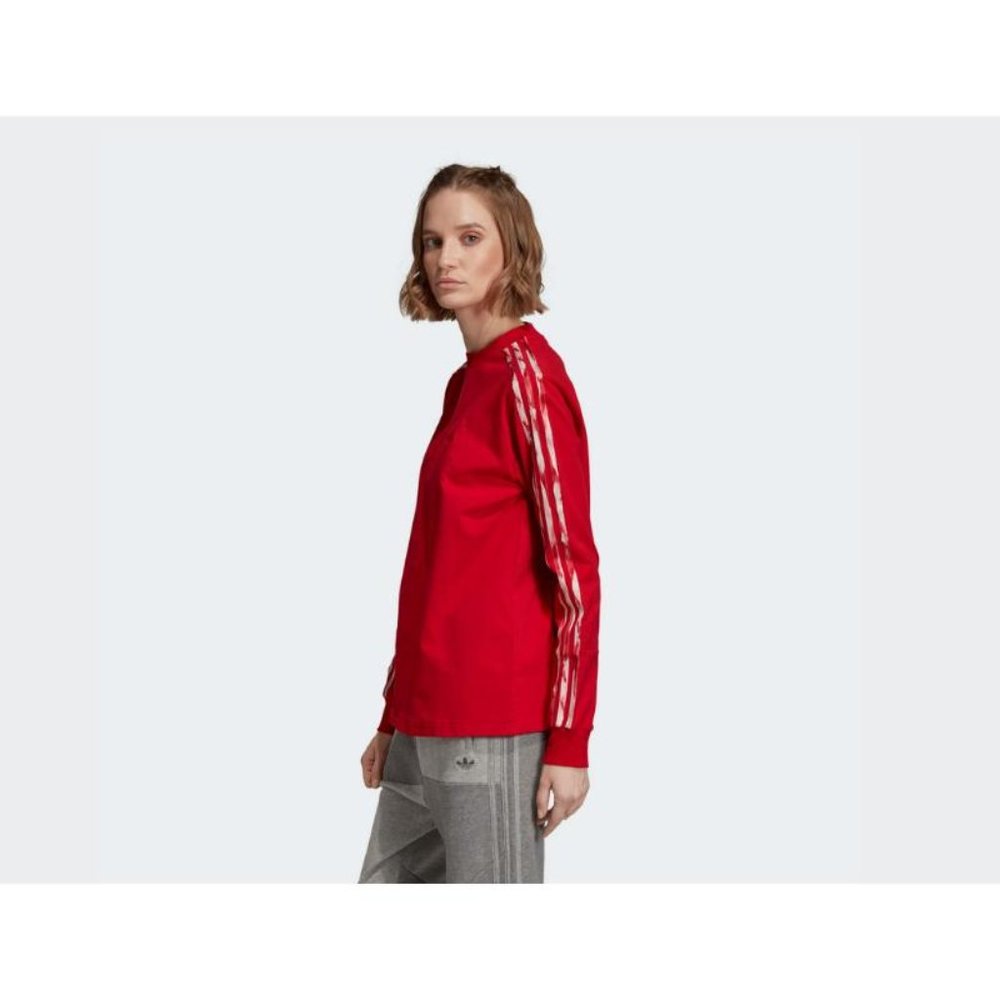 Adidas x daniel Cathari sweatshirt women's Small‎ long sleeve red striped cotton